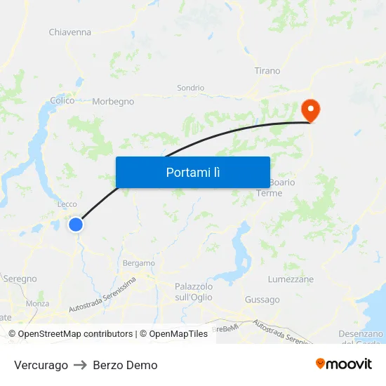 Vercurago to Berzo Demo map