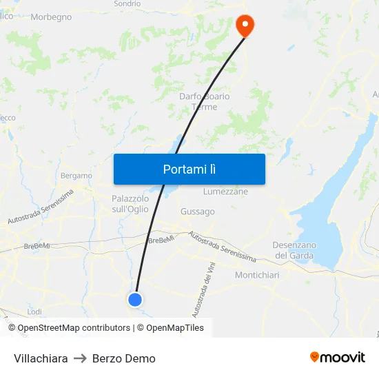 Villachiara to Berzo Demo map