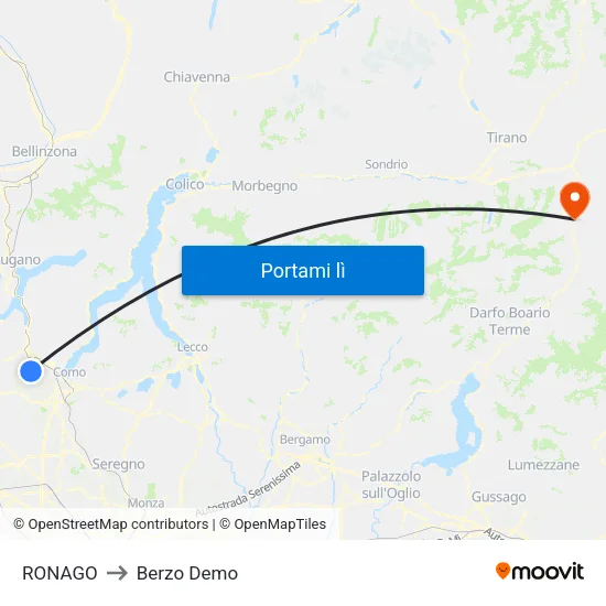 RONAGO to Berzo Demo map