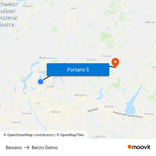 Besano to Berzo Demo map