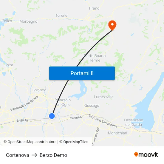 Cortenova to Berzo Demo map