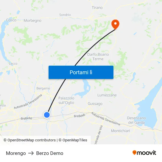 Morengo to Berzo Demo map