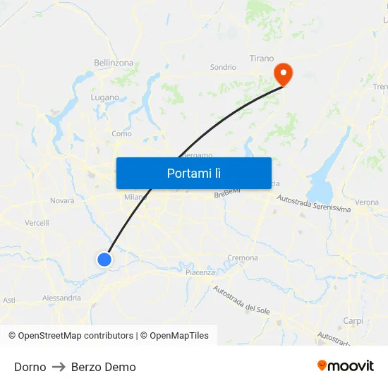 Dorno to Berzo Demo map