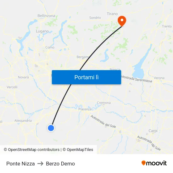 Ponte Nizza to Berzo Demo map