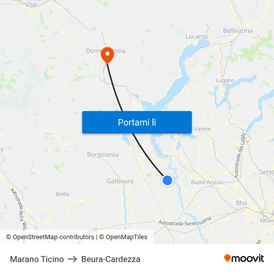 Marano Ticino to Beura-Cardezza map