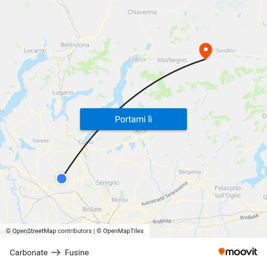 Carbonate to Fusine map