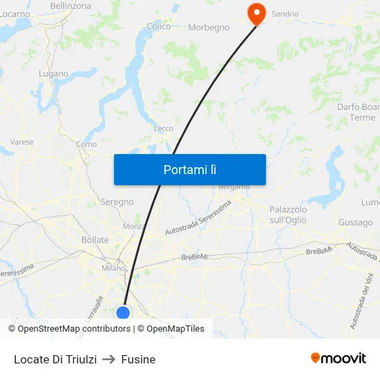 Locate Di Triulzi to Fusine map
