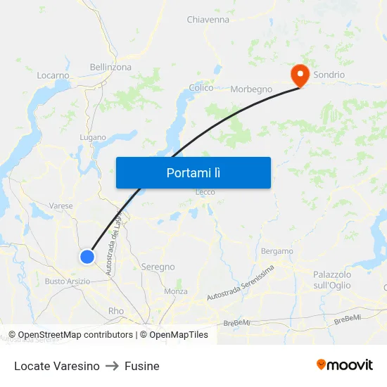 Locate Varesino to Fusine map