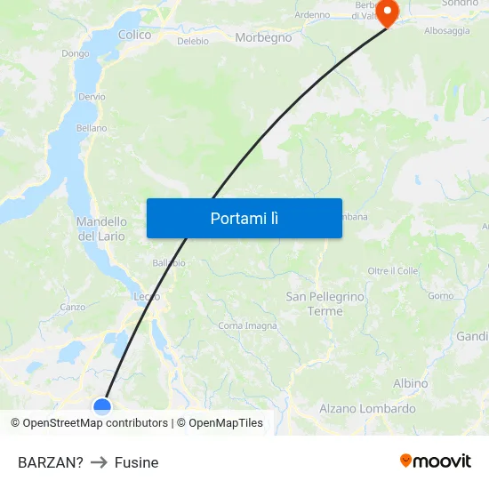 BARZAN? to Fusine map