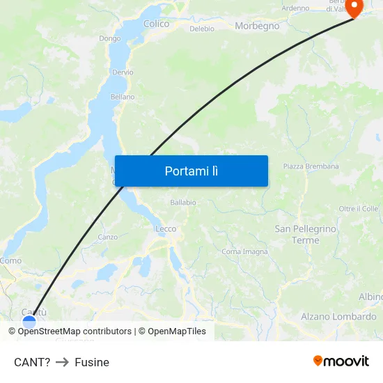CANT? to Fusine map