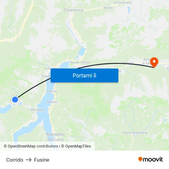 Corrido to Fusine map