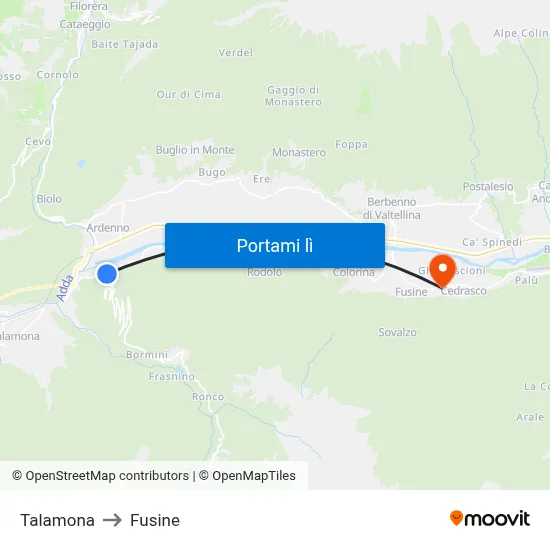 Talamona to Fusine map