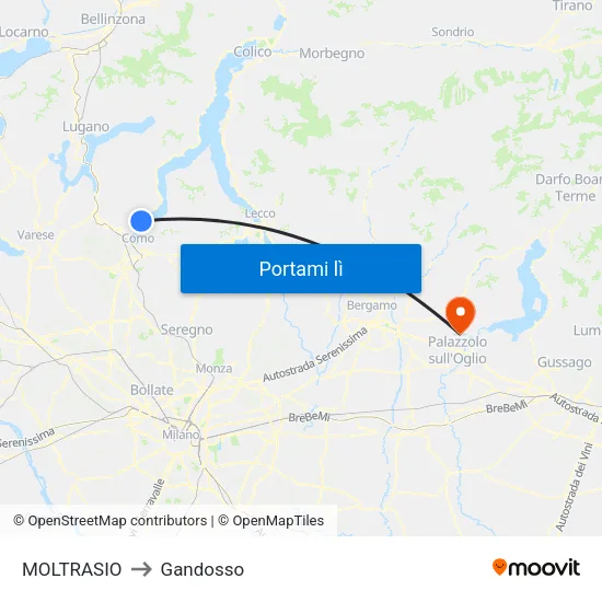 MOLTRASIO to Gandosso map