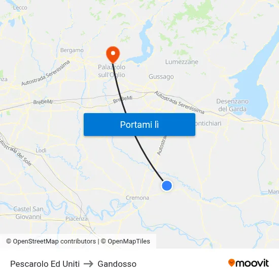 Pescarolo Ed Uniti to Gandosso map
