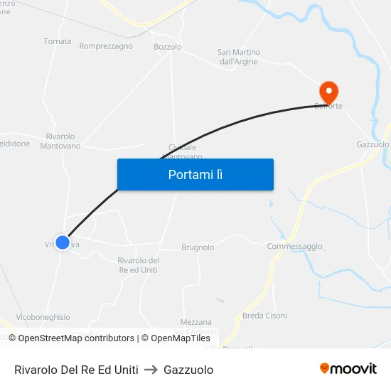 Rivarolo Del Re Ed Uniti to Gazzuolo map