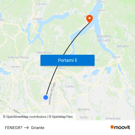 FENEGR? to Griante map