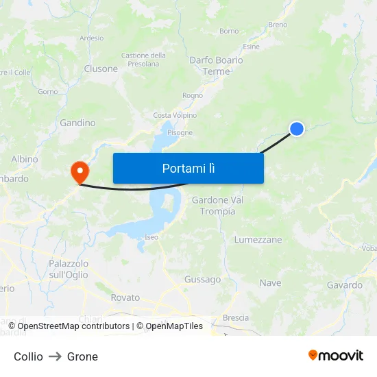 Collio to Grone map