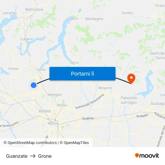 Guanzate to Grone map
