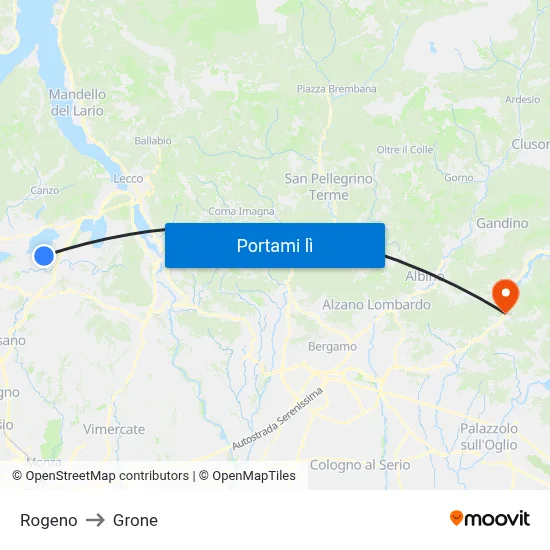 Rogeno to Grone map