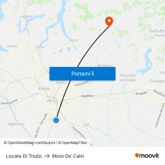 Locate Di Triulzi to Moio De' Calvi map