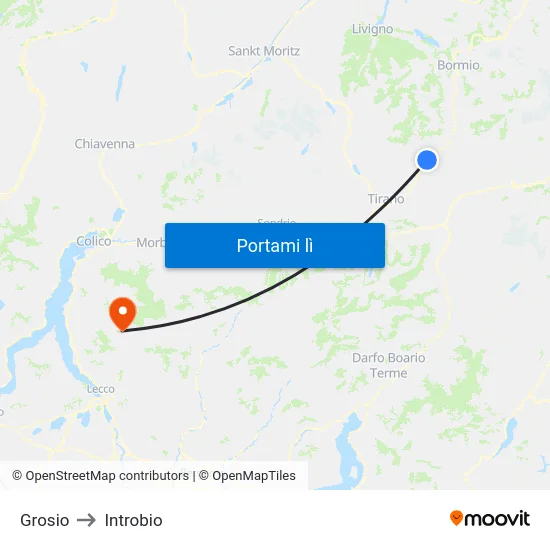 Grosio to Introbio map