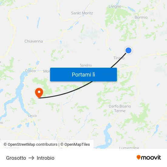 Grosotto to Introbio map