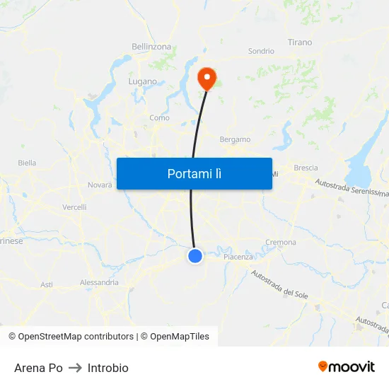 Arena Po to Introbio map