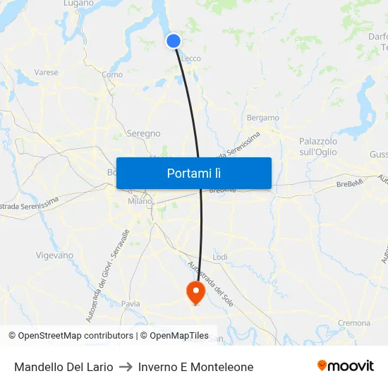 Mandello Del Lario to Inverno E Monteleone map