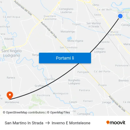 San Martino In Strada to Inverno E Monteleone map