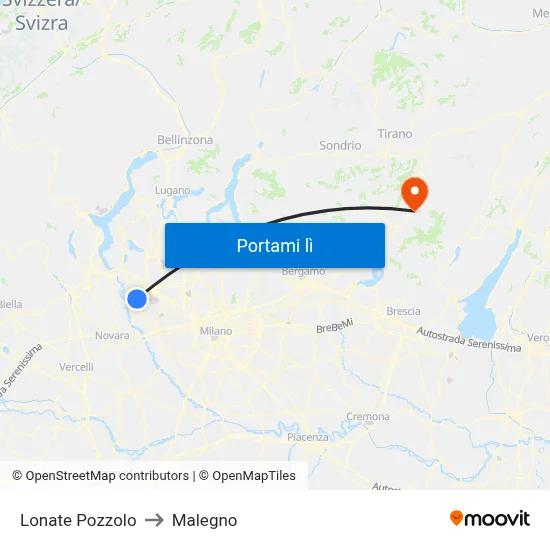 Lonate Pozzolo to Malegno map