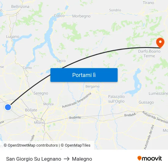 San Giorgio Su Legnano to Malegno map