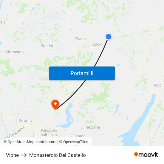 Vione to Monasterolo Del Castello map