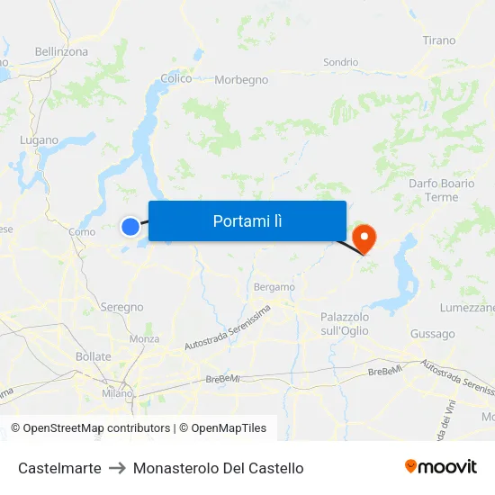 Castelmarte to Monasterolo Del Castello map