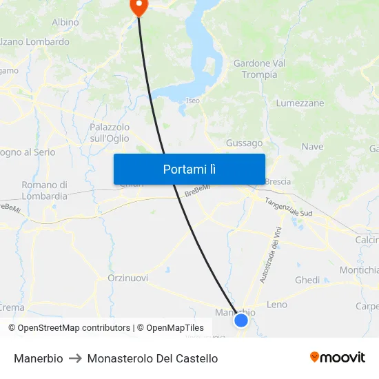 Manerbio to Monasterolo Del Castello map