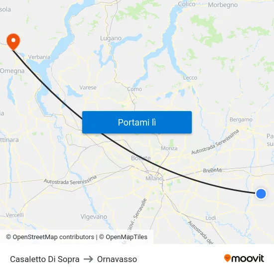 Casaletto Di Sopra to Ornavasso map