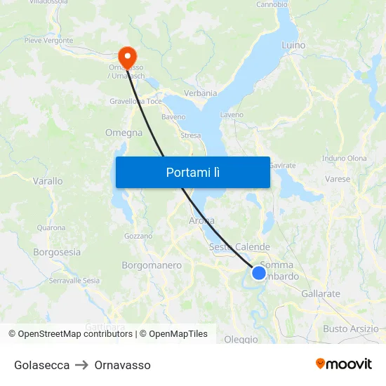 Golasecca to Ornavasso map