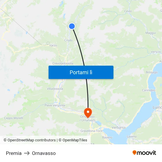 Premia to Ornavasso map