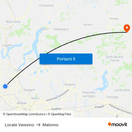 Locate Varesino to Malonno map