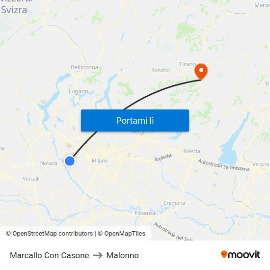 Marcallo Con Casone to Malonno map