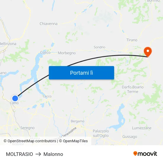 MOLTRASIO to Malonno map