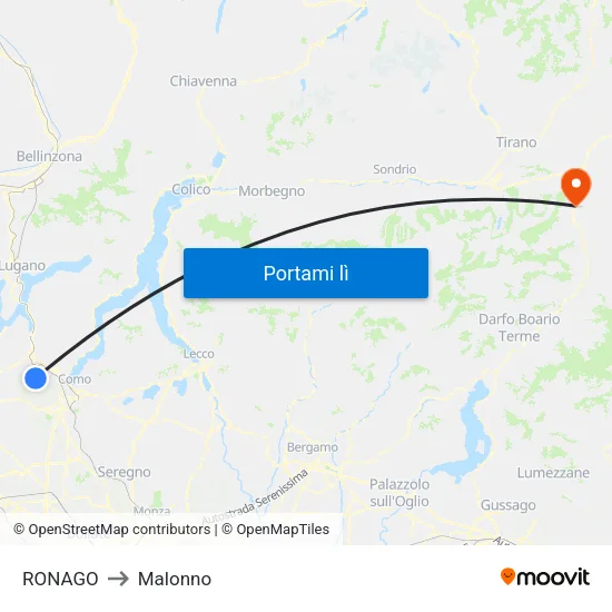 RONAGO to Malonno map