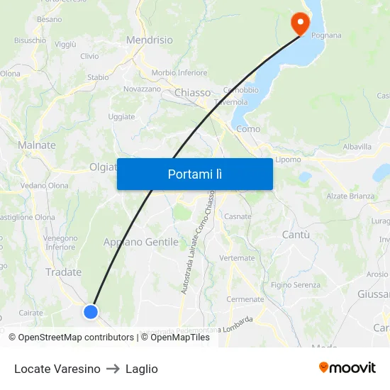 Locate Varesino to Laglio map
