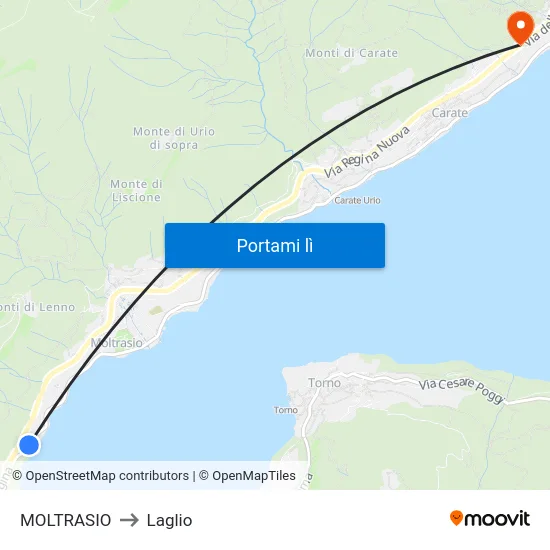 MOLTRASIO to Laglio map