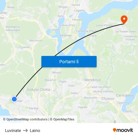 Luvinate to Laino map