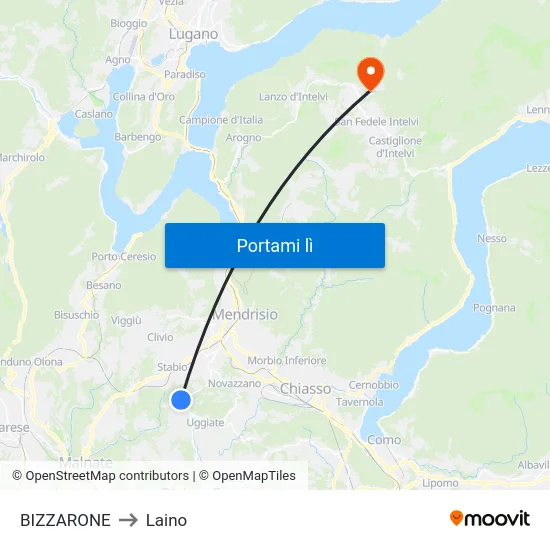 BIZZARONE to Laino map