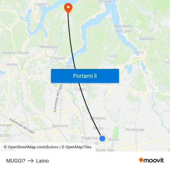 MUGGI? to Laino map