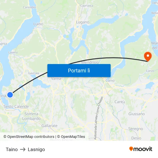 Taino to Lasnigo map