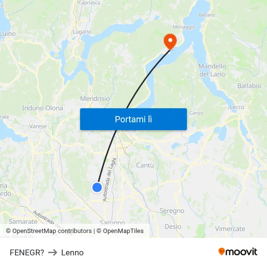 FENEGR? to Lenno map