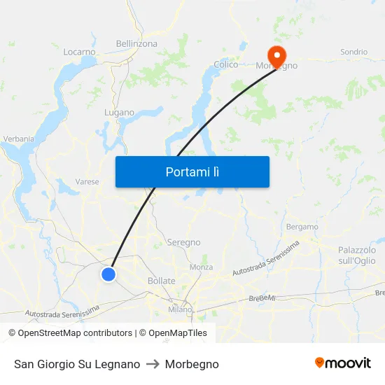 San Giorgio Su Legnano to Morbegno map