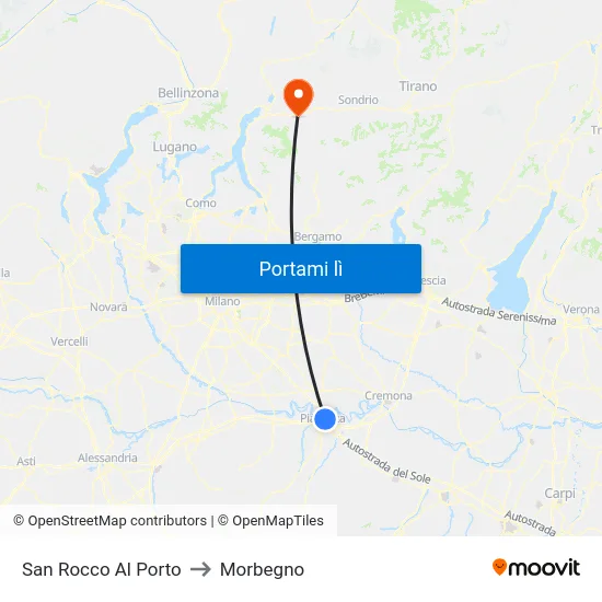 San Rocco Al Porto to Morbegno map